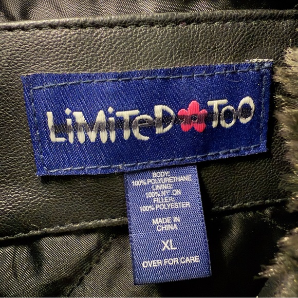 Vintage Limited Too Faux Leather Removal Faux Fur Jacket - Picture 4 of 10